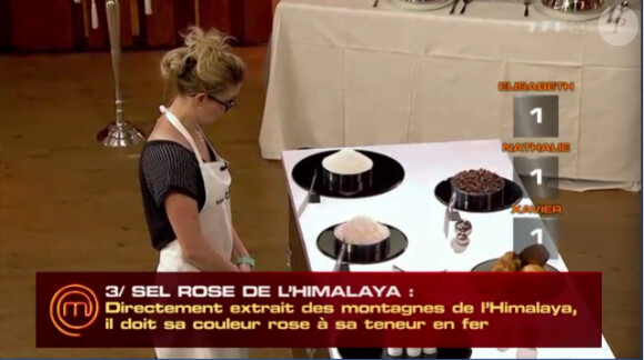 Elisabeth lors du test de reconnaissance dans Masterchef 2, jeudi 27 octobre 2011 sur TF1