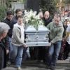 La foule s'était déplacée en masse lors de l'enterrement du jeune pilote Marco Simoncelli le 27 octobre 2011 à Coriano
