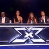 Le jury de X Factor aux Etats-Unis est composé de L.A. Reid, Nicole Scherzinger, Paula Abdul et Simon Cowell. Ici lors du premier prime, le 25 octobre 2011.