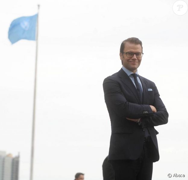 Le prince Daniel de Suède au siège des Nations-Unies à New York le 31 octobre 2011, dans le cadre de sa visite officielle aux Etats-Unis du 24 octobre au 2 novembre 2011.