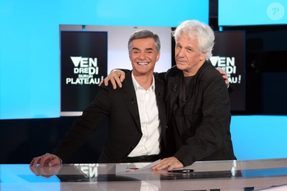 Gérard Lenorman et Cyril Viguier lors de l'enregistrement de Vendredi sur un plateau !, diffusé le vendredi 4 novembre 2011 sur France 3