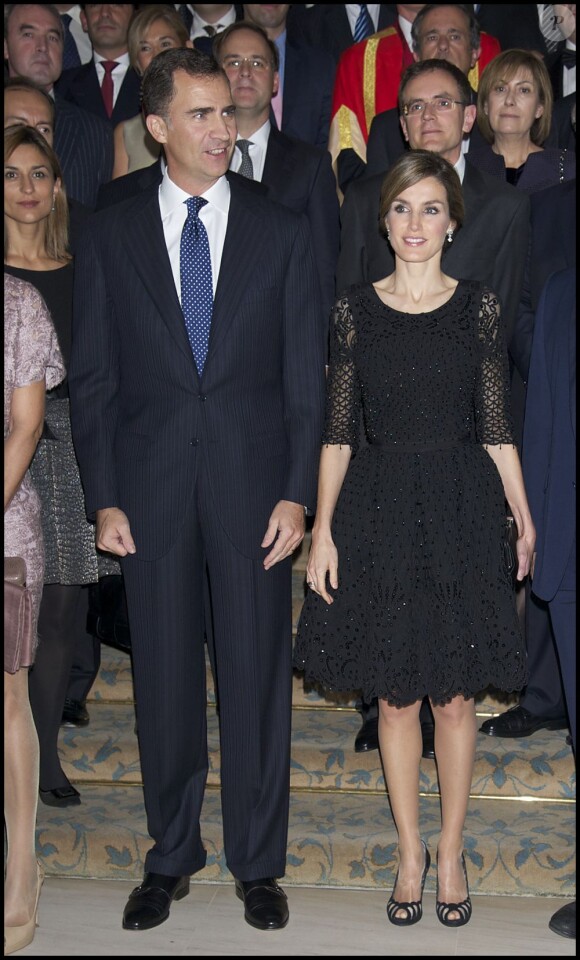Letizia et Felipe d'Espagne lors du 125 anniversaire de la Chambre de Commerce Espagnole en Grande-Bretagne, le 7 novembre 2011.