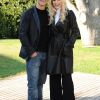 Michelle Hunziker et le réalisateur Raoul Bova présentaient à la Villa Borghese, à Rome, le film Amore Nero, le 11 novembre 2011.