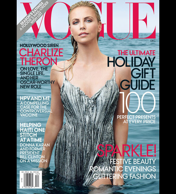 Charlize Theron en couverture du Vogue US du mois de décembre 2011