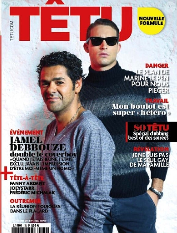 Jamel Debbouze en couverture du magazine Têtu, en kiosques le 16 novembre 2011.
