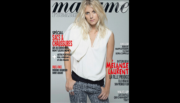 Mélanie Laurent en couverture de Madame Figaro, du 19 novembre.