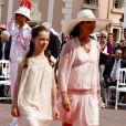 Princesse Alexandra de Hanovre le 2 juillet 2011 lors du mariage de son oncle le Prince Albert 
