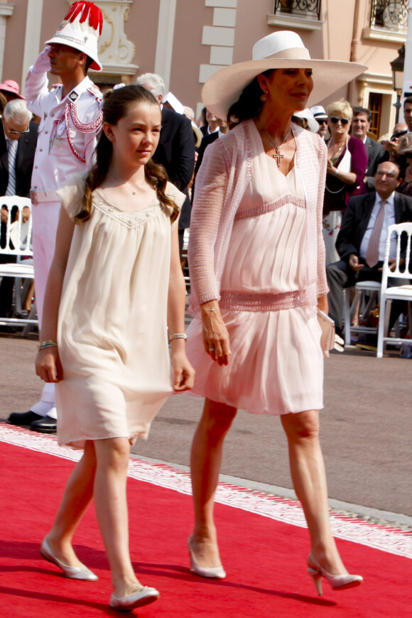 Princesse Alexandra de Hanovre le 2 juillet 2011 lors du mariage de son oncle le Prince Albert