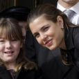 Princesse Alexandra de Hanovre avec sa soeur Charlotte Casiraghi lors de la fête nationale monégasque le 19 novembre 2009 