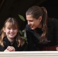 Princesse Alexandra de Hanovre avec sa soeur Charlotte Casiraghi lors de  la fête nationale monégasque le 19 novembre 2009