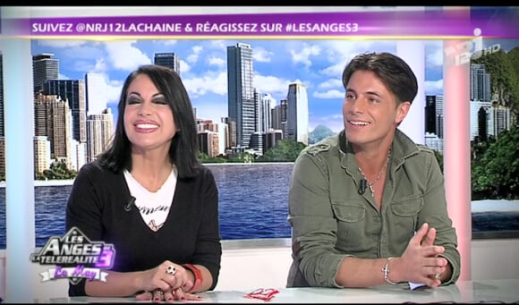 Marie-France et Giuseppe sur le plateau des Anges de la télé - Le Mag le jeudi 24 novembre 2011 sur NRJ 12