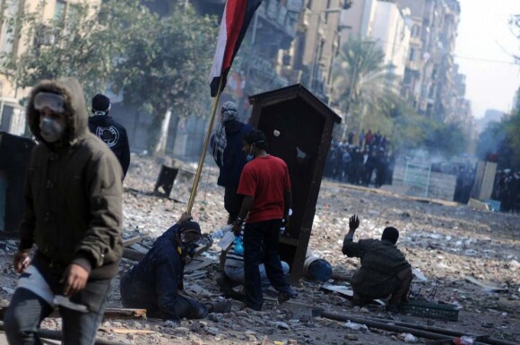 Manifestations sur la place Tahrir au Caire le 23 novembre 2011.<br />