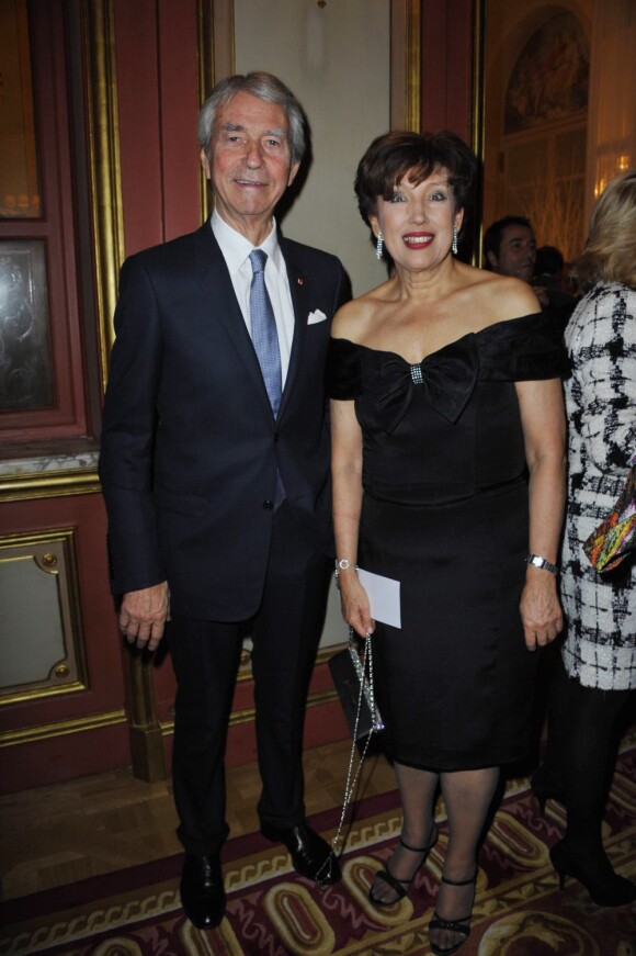 Roselyne Bachelot et Jean-Claude Narcy assistent au dîner de gala de l'association Action Innoncence, le 24 novembre 2011, au Ritz Paris.