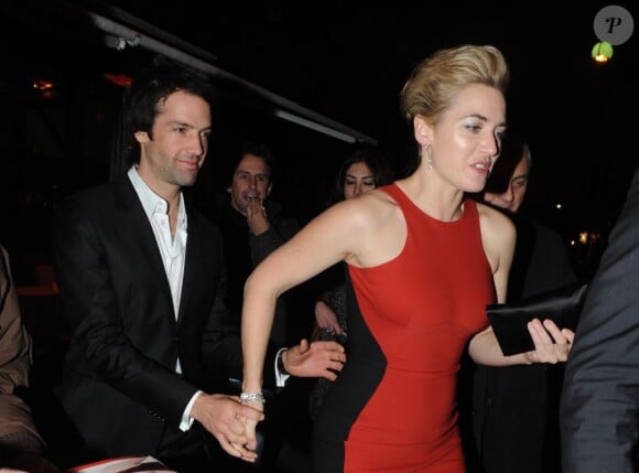 Kate Winslet et son nouvel amoureux, Ned Rocknroll, à Paris le 20 novembre 2011.