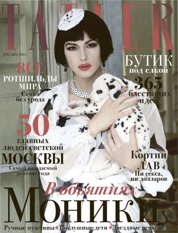 Monica Belluci fait la couverture de l'éditon russe du magazine Tatler. Décembre 2011.