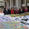 Une grande fresque pour rendre hommage aux personnes décédées du virus du Sida le 28 novembre 2011 à Monaco