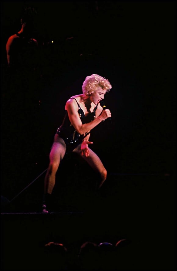 Madonna, Who's That Girl Tour, au Parc de Seaux à Paris, le 30 août 1987.