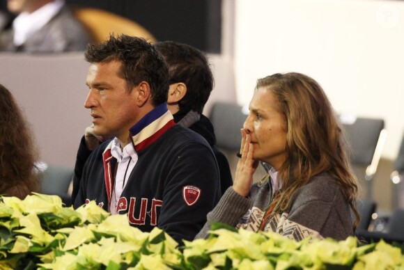 Benjamin et sa femme Vanessa lors des Gucci Masters, à Villepinte, le 2 décembre 2011.