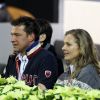 Benjamin et sa femme Vanessa lors des Gucci Masters, à Villepinte, le 2 décembre 2011.