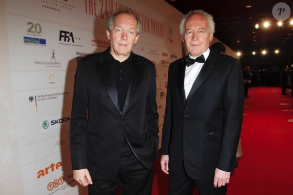 Jean-Luc et Pierre Dardenne lors de la remise des prix de l'Académie européenne du cinéma à Berlin le 3 décembre 2011