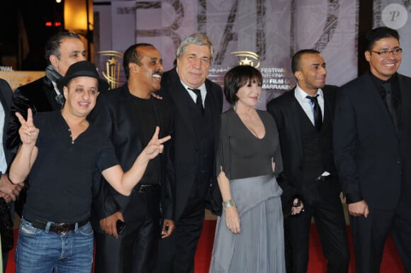 Jean-Pierre Castaldi, Danièle Evenou et Booder lors du 11ème festival du film de Marrakech le 5 décembre 2011