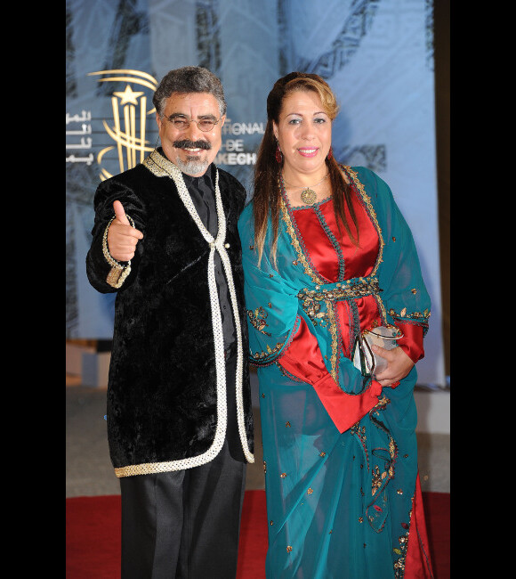 Mohamed Bastaoui et sa femme lors du 11ème festival du film de Marrakech, le 5 décembre 2011