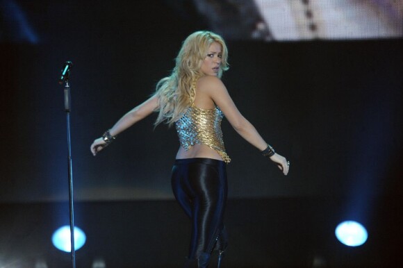 Shakira avec ses cheveux longs, en juillet 2011.