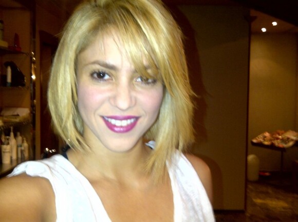 Shakira et sa nouvelle coupe de cheveux en décembre 2011.