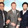 Robert Downey Jr., Guy Ritchie et Jude Law présentent Sherlock Holmes : Jeu d'ombres à Londres, le 9 décembre 2011.