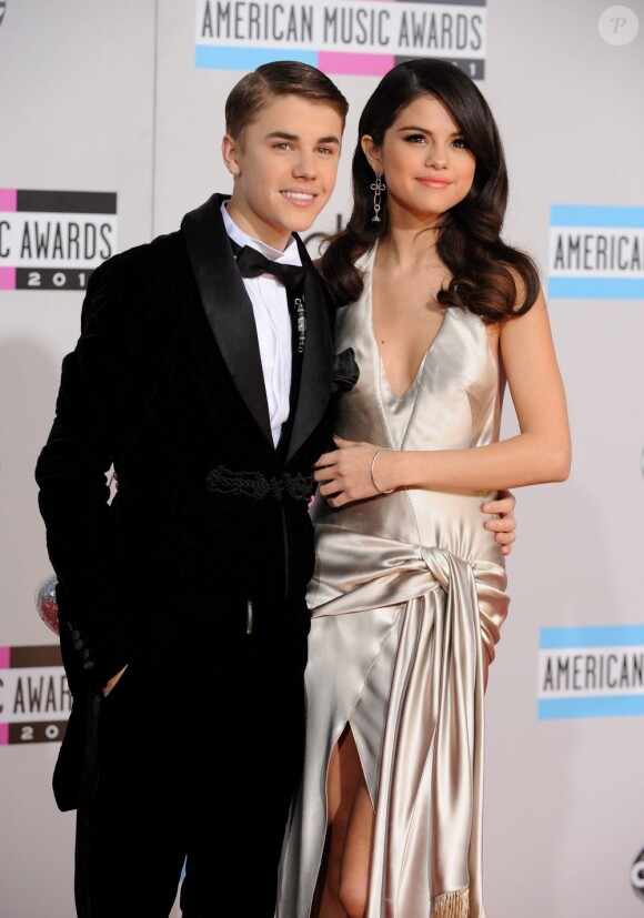 Justin Bieber et Selena Gomez à Los Angeles, le 20 novembre 2011.