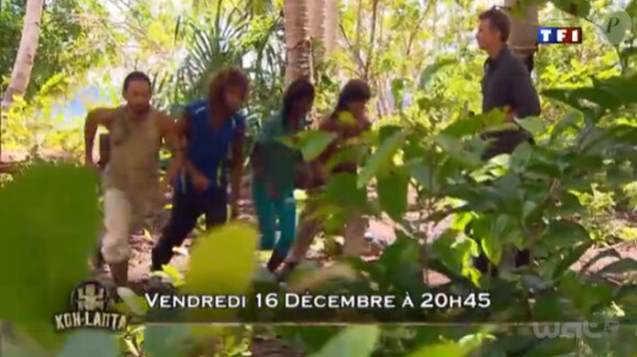 Les aventuriers se lancent dans la course lors de la grande finale de Koh Lanta, vendredi 16 décembre 2011 sur TF1
