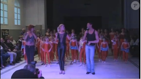 Fauve, Maxime et Katrina (danseurs de Danse avec les Stars) en pleine répétition à Thionville, le 7 décembre 2011