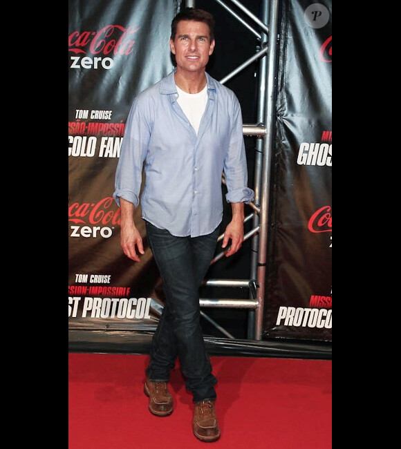 Tom Cruise lors de l'avant-première du film Mission : impossible - protocole fantôme le 14 décembre 2011
