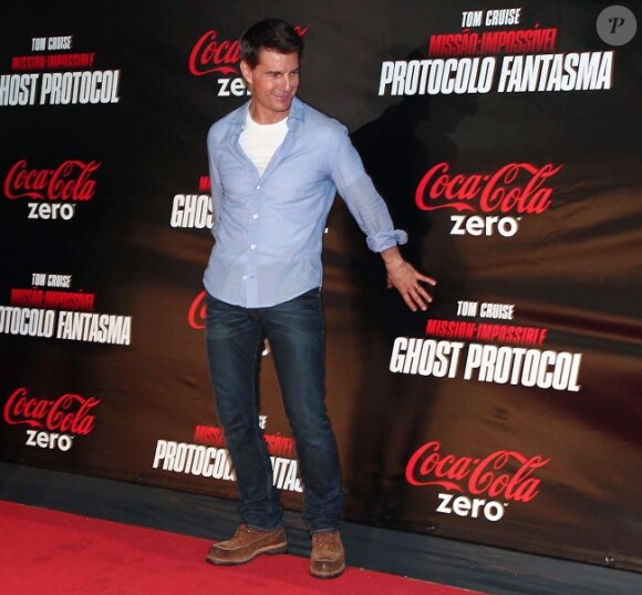 Tom Cruise lors de l'avant-première du film Mission : impossible - protocole fantôme le 14 décembre 2011