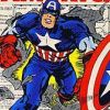 La couverture d'un des numéros de Captain America.