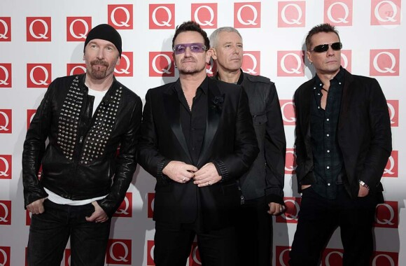 Bono et U2 à Londres, le 24 octobre 2010.