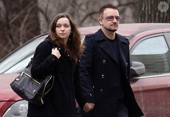 Bono et sa fille Jordan à New York, le 8 mars 2009.