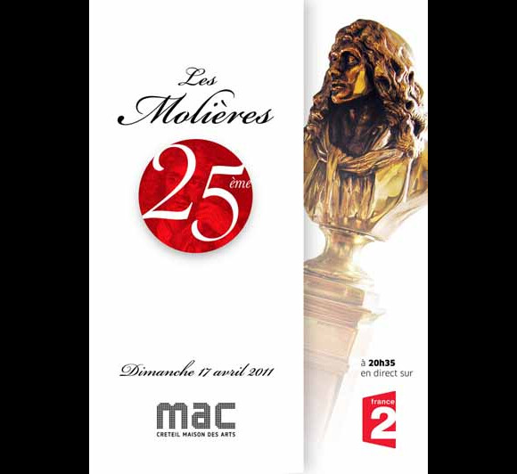 La 25e cérémonie des Molières diffusées le 17 avril sur France 2 n'a réuni que 1,32 million de téléspectateurs pour 5,2% de part de marché.