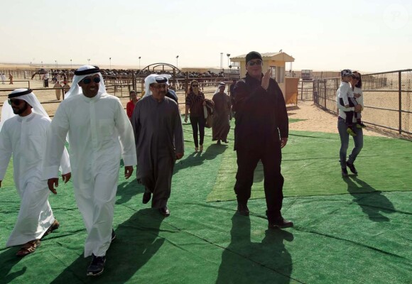 Steven Seagal au festival du chameau à Al Dhafra, le 28 décembre 2011.