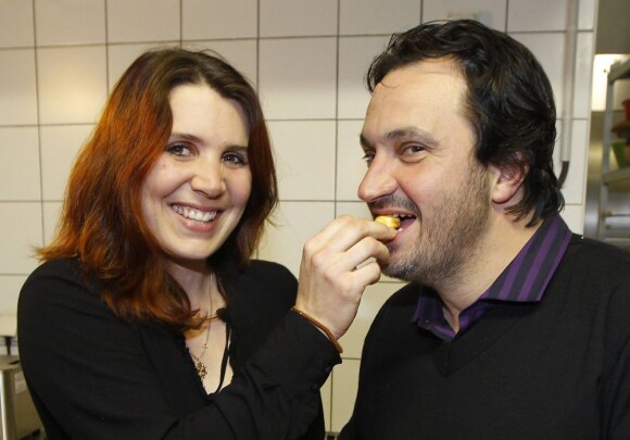 Anne Alassane et Yves Camdeborde le 18/11/2010 lors de l'inauguration du restaurant La Pays'Anne, à Montauban