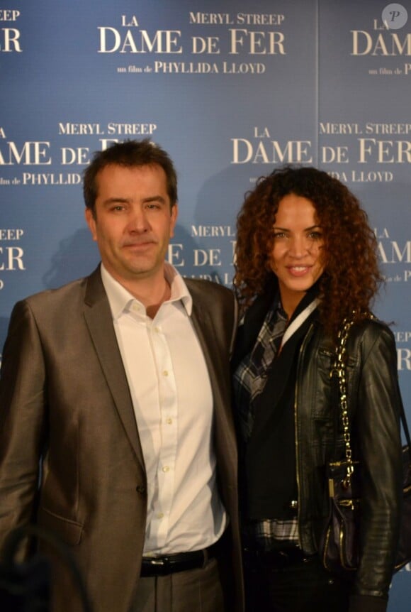 Damian Jones et Noémie Lenoir lors de l'avant-première du film La Dame de fer à Paris le 6 janvier 2012