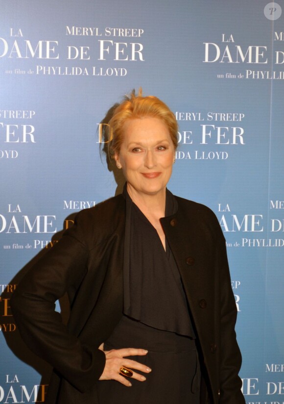 Meryl Streep lors de l'avant-première du film La Dame de fer à Paris le 6 janvier 2012
