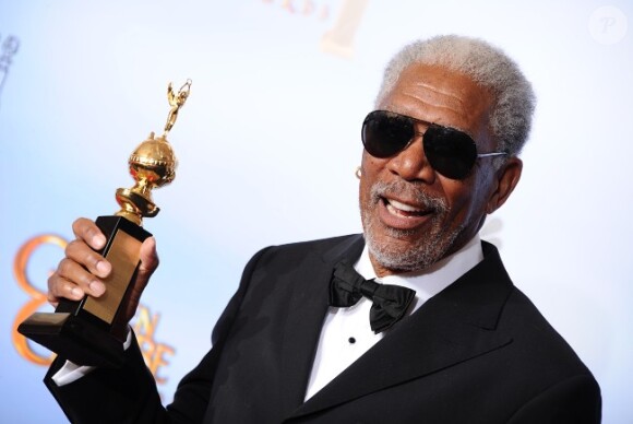 Morgan Freeman aux Golden Globes à Los Angeles, le 15 janvier 2012.