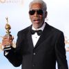 Morgan Freeman, honoré aux Golden Globes à Los Angeles, le 15 janvier 2012.