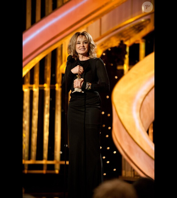 Jessica Lange aux Golden Globes, le 15 janvier 2012 à Los Angeles.