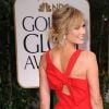 Une robe rouge sur le red carpet, il faut oser. Mais Stacy Keibler a fait sensation dans son modèle Valentino. Los Angeles, Golden Globes, 15 janvier 2012
