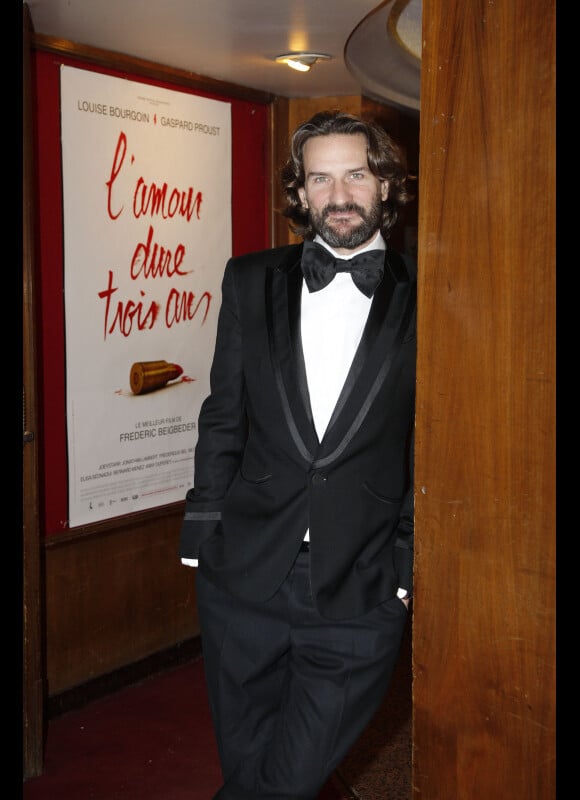 Frédéric Beigbeder lors de la soirée d'avant-première du film L'amour dure trois ans à Paris le 7 janvier 2012