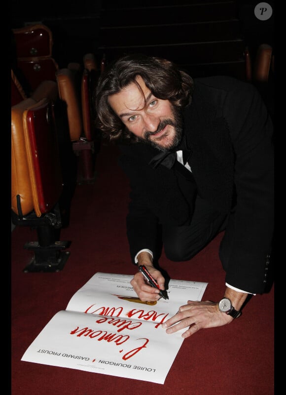 Frédéric Beigbeder lors de la soirée d'avant-première du film L'amour dure trois ans à Paris le 7 janvier 2012