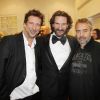 Michael Gentile, Frédéric Beigbeder et Luc Besson lors de la soirée d'avant-première du film L'amour dure trois ans à Paris le 7 janvier 2012