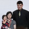 Yao Ming, sa femme Ye Li et sa fille Qinley, le 20 juillet 2011 à Shangai